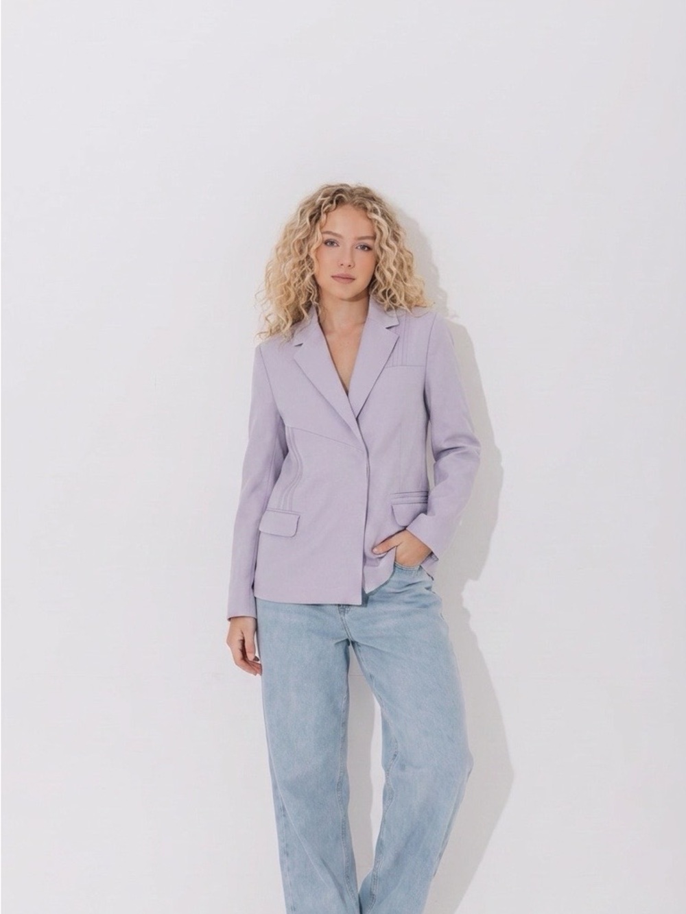 adidas Women's Lavender Blazer Jacket - Picture 2 of 14